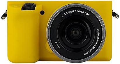 Justoshop Silicone Protector Camera Body Soft Cover Case for Sony Alpha A6000 Camera - Yellow