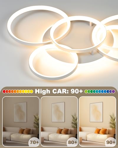 LED Ceiling Light Dimmable 3000K-6000K, LED Chandelier 75W 86 x 60 cm | living room chandelier, LED ceiling light, dimmable chandelier for living room bedroom dining room