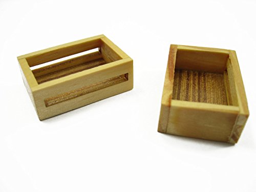 Dollhouse Miniature Accessories 2 Wooden Bakery Serving Tray Display 13504