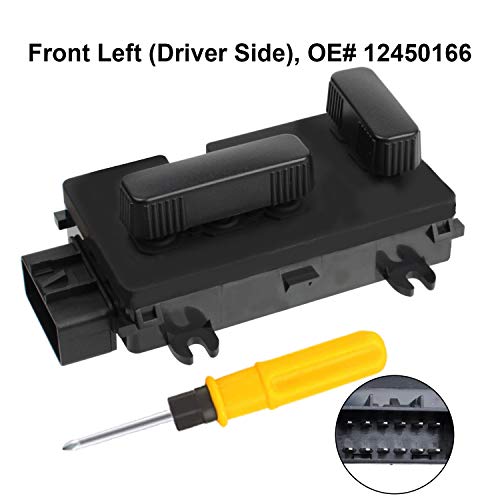 901-202 Driver Side Power Seat Adjuster Recline Switch 12450166 for 1999-2007 Cadillac Escalade Chevy Avalanche Silverado Suburban Tahoe GMC Sierra Yukon Hummer H2