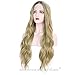ENTRANCED STYLES Long Wavy Blonde Ombre Lace Front Wigs for Women Synthetic Dark Brown Roots Wig for Daily & Party Use Mixed Color Natural Looking 30 inch