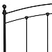 Fashion Bed Group Sanford Metal Headboard Panel with Castings and Round Finial Posts, Matte Black Finish, King