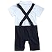 FEESHOW Baby Boys' One Piece Cotton Gentleman Romper Jumpsuit