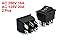 uxcell 2 Pcs DPDT 6P Soldering 3 Position ON-Off-ON Snap in Mounting Boat Rocker Switch AC 250V 16A Black UL Listed