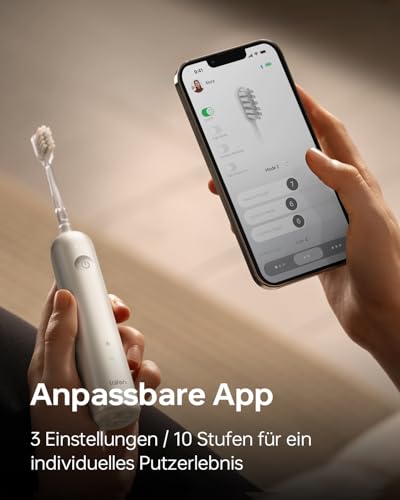 Laifen Wave Electric Toothbrush, Oscillating and Vibrating, Sonic Electric Toothbrush with 3 Heads, IPX7, Waterproof, Magnetic, Rechargeable, Travel Toothbrush (Starry Sky Silver)