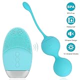 Kegel Exercise Weights with Face Cleaner Design Controller, Silicone Ben Wa Kegel Balls Weighted Kit for Women Beginners & Advanced, Doctor Recommended for Bladder Control & Pelvic Floor Exercises