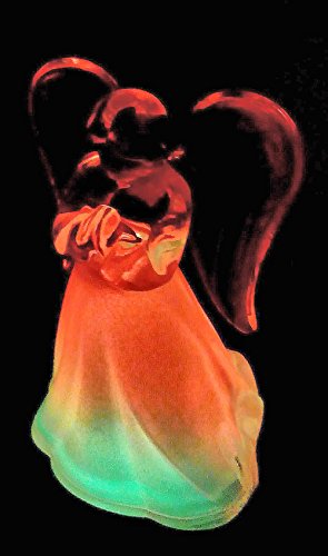 Acrylic Solar Angel Lights with A Frosted Skirt Solar Garden Stake - Box of 2