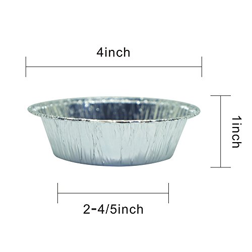 MYStar 4" Disposable Aluminum Foil, Mini Pie/Tarts Baking Cups, Pack of 70 - Thumbnail 7