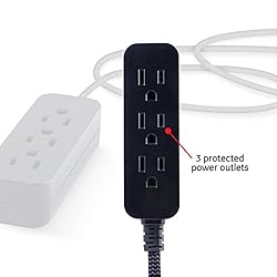 GE 3-Outlet Power Strip Surge Protector 8 Ft