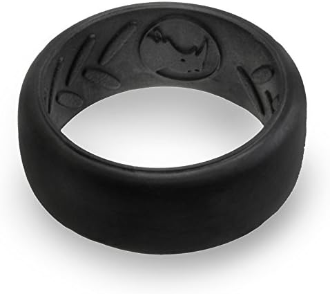 Mens Silicone Ring by Rhino Rings (Midnight Matte Black, 9)