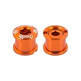Choose 7075 Alloy Double Chainring Bolts/Nuts 5 Set Orange