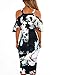 Murimia Womens Dresses Summer Off The Shoulder Ruffle Floral Print Bodycon Midi Dress