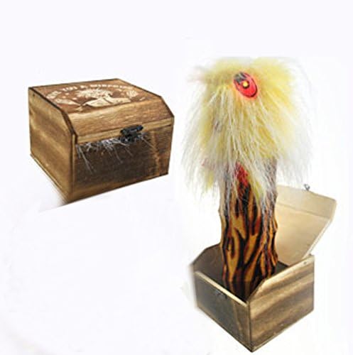 Latburg Prank Toys Harmless Best Prank Stuff Shocking Scary Surprise Wooden Box Toys for Halloween Electric Changeable April-Fools' Day Gift Decoration Party Stage Props