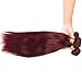 Black Rose Hair 300Gram Bundles Deal Silky Straight 99J Burgundy Red Color Human Hair 3 Bundles Thick Soft Peruvian Virgin Hair Weft Exteniosn r(99J#, 20
