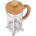 Urban Galley French Press Coffee Espresso Tea Maker with Stainless Steel Plunger, Pyrex Glass and Bamboo Wood (350ml/12oz.)