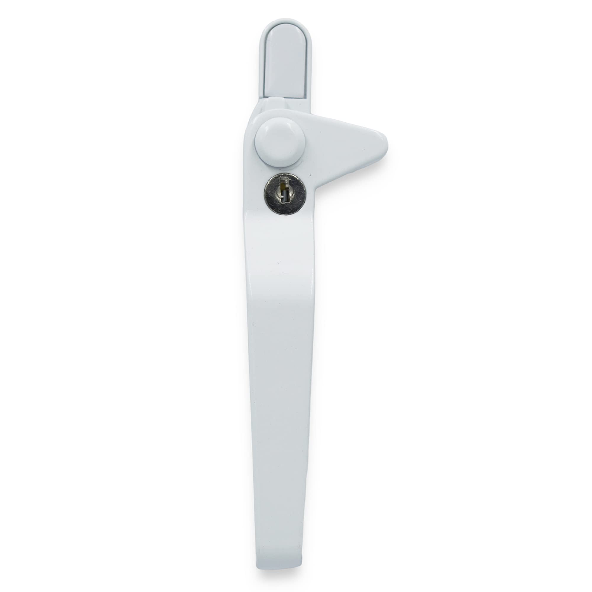 WMS uPVC Window Handle Cockspur Window Handle White Double Glazed 17mm Backset Left Hand