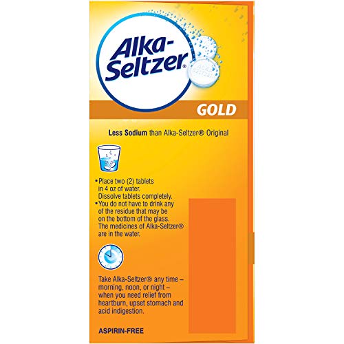 AlkaSeltzer Gold Tablets NonAspirin, 36 Count Box by AlkaSeltzer