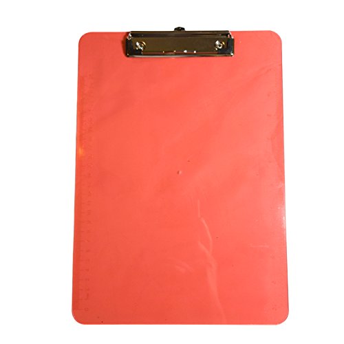 Color Fun Clipboards with Ruler Inches and Centimeter Scales | Multi Pack Fun Pack | Transparent and Standard Size Low Profile Clip | Office, School, Outside Use (6 Pack)