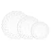 VIPITH 72 Pieces White Round Lace Paper Doilies Cake Packaging Paper Pad for Party or Wedding Tablewear Decoration, 6.5 Inch, 8.5 Inch, 10.5 Inch