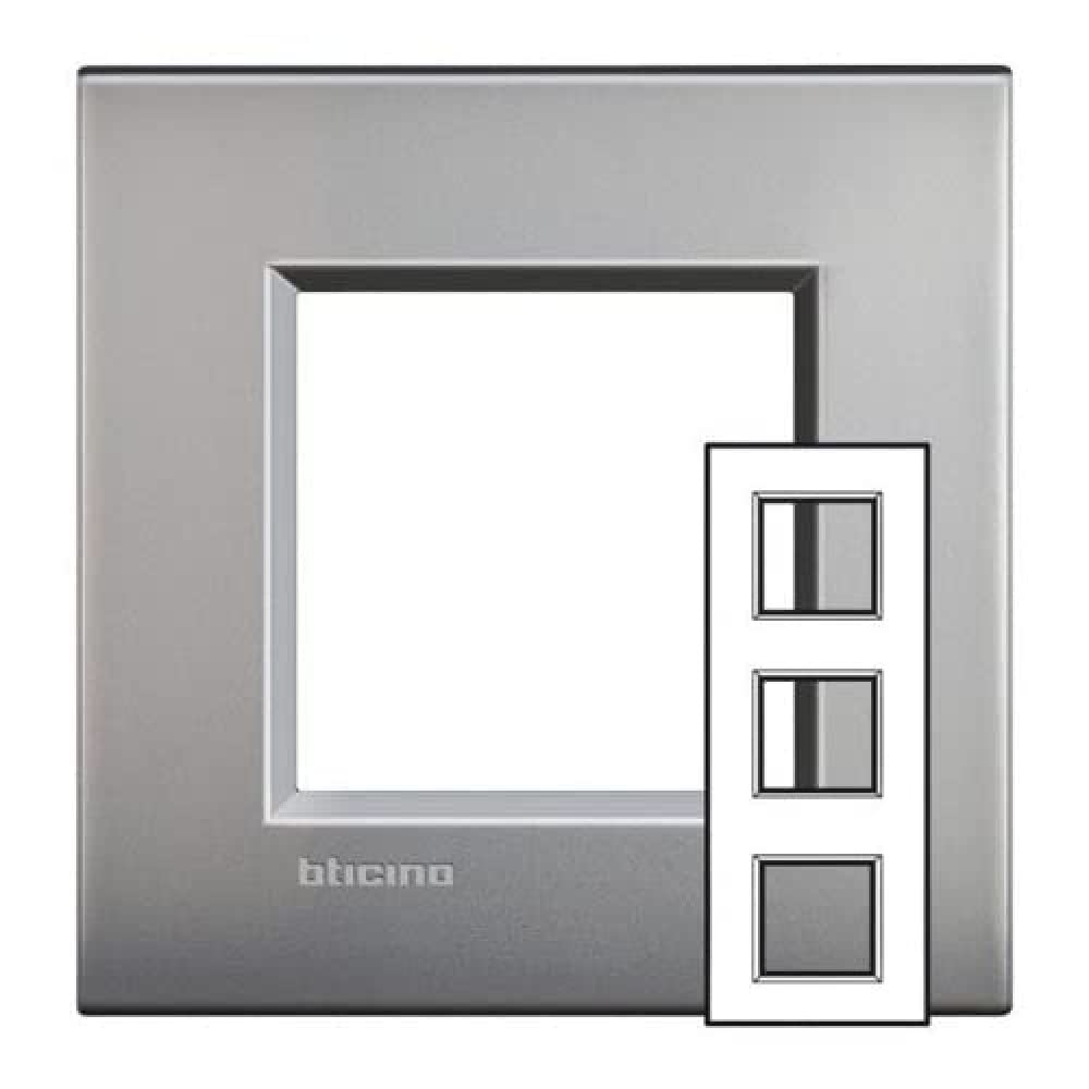 BTicino LIVINGLIGHT lne4802 m3nk – ll-placa Air 2 X 3 M Nickel