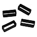 Ritche 4 Pieces Size 22mm Black Rubber Replacement Watch Band Strap Loops