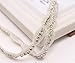 MEiySH Double Strip Diamond Bride Bridal Wedding Accessory Hair Head Band Wear Rhinestone Jewelry Headdress