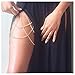 Women Sexy Rhinestone Leg Chain Body Chain Jewelry Thigh Leg Chain Bracelet Leg Jewelry for Party Beach Accessories (Gold)