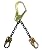 FallTech 8250LT10LK Rebar Positioning Assembly - Steel Rebar Hook with 25" Gate Opening, Clevis-Pin Steel Snap Hooks, Grade 80 Chain, 17", Natural