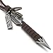 Men's Alloy Genuine Leather Pendant Necklace Adjustable Brown Silver Arrow Vintage-with Chain (with Gift Bag)
