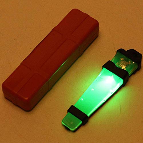Efanr Tactical Helmet Light LED Safety Flashlight FMA Survival Light with Magic Tape Backed for Outdoor Airsoft Bike Sports Driving (Green)