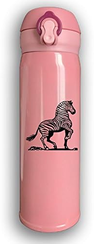 Stainless Water Bottle Custom Zebra,Sports Drinking Bottle,Leak-Proof Vaccum Cup,Travel Mug,With Bounce Cover,Pink