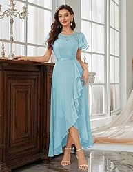 BeryLove Prom Dresses for Women Wedding Guest