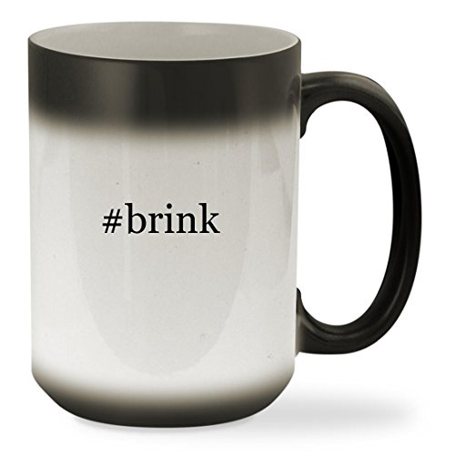 #brink - 15oz Black Hashtag Color Changing Sturdy Ceramic Coffee Cup Mug