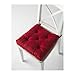 IKEA 703.078.41 MALINDA Chair Pad (Pack of 4), Red, Hook and Loop Fasteners Keep the Chair Pad in Place, Has Two Identical Sides, Machine Washable for Easy Care, Machine Washable