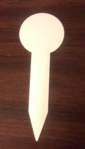 100 ROUND HEAD T LABELS 7" x 2 1/2" plastic plant stake tags pot inch