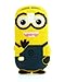 3D Cute Cartoon Despicable Me Minions Soft Silicone Case Cover for Samsung S5 i9600 (Dark Blue 2 Eyes)