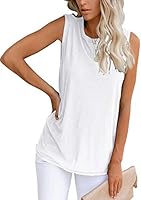 Uincloset Women's Summer Basic Sleeveless Tank Tops Crew Neck Casual Shirts