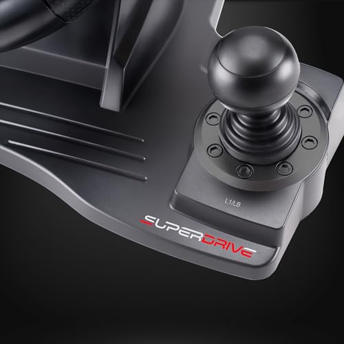 SUBSONIC Superdrive - GS550 steering wheel with pedals, paddles, shifter, vibration racing wheel for Switch 2, Switch, Xbox Serie X/S, PS4, Xbox One, PC