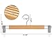 SONGMICS Wooden Pants Hangers 12 Pack, Pants Hangers with Clips, Adjustable Anti-Rust Metal Clips, 360° Swivel Hook, Skirt Hangers for Pant, Skirts, Natural Grain UCRW008-12