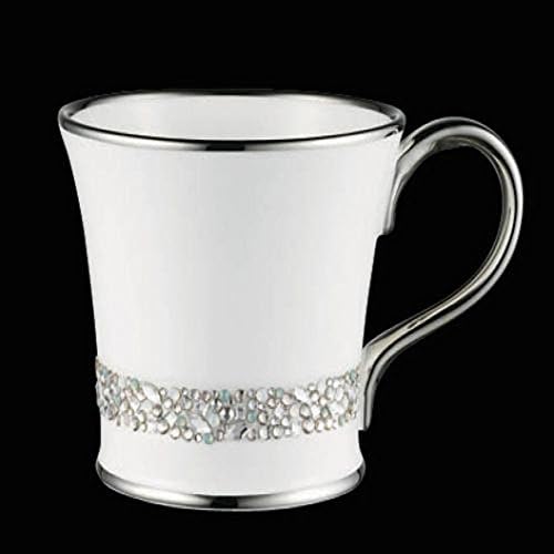Prouna Giovanni Silver Bone Chain Mug Decorated With Swarovski Crystals