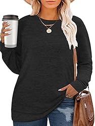 DOLNINE Plus Size Tops for Women Casual Winter