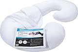 PharMeDoc Total Body Pillow COVER - Replacement C Shaped 100% Cotton Protector for Maternity Cushion