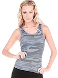 Kavio! Junior Heather Camouflage Boy Beater Tank Slcn Wsh Camo Blue M