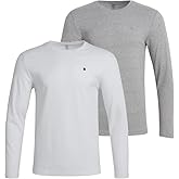 Lucky Brand Mens Long Sleeve Tee Shirts - 2 Pack Soft Cotton Blend Long Sleeve Shirts for Men Lightweight Tag Free Tee Shirts
