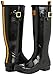 Joules Women's Field Welly Gloss Rain Boot, Black, 7 M US