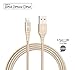 LAX Durable Braided [Apple MFi Certified] Fast Charger iPhone Lightning Cable, iPhone Cord Compatible with iPhone 14/13 /12/11 Pro Max/XS MAX/XR/XS/X/8/7/6S/6/SE/5S/iPad, iPod & More - (6FT-Gold)