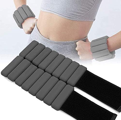 Wrist & Ankle Weights for Women | Exercise Weights Bracelet to Gain Muscle + Tone Body | Leg Weights Ideal For ALL Workout 1LB Each Bangle Wearable Wrist Weights Set by Silk Factor