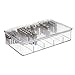 mDesign Stackable Divided Battery Storage Organizer Box Bin with Hinged Lid for AA, AAA, C, 9 Volt Sizes - Great Storage for Kitchens, Home Offices, and Utility Rooms - 5 Compartments - 2 Pack, Clear