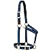 Weaver Leather Padded Breakaway Adjustable Chin and Throat Snap Halter, 1″ Average Horse or Yearling Draft, Blue Stripedthumb 3