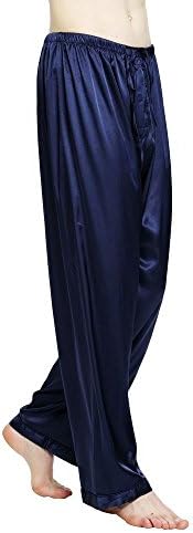 Men's Silk Pajama Bottoms Lounge Pants